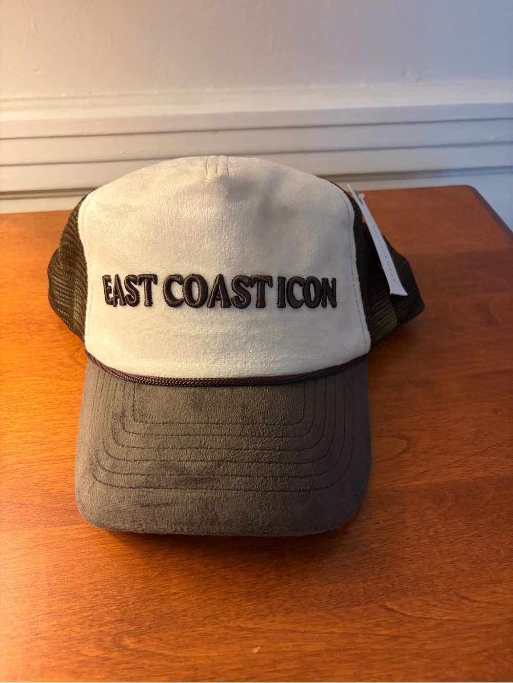 NWT Coney Island Picnic “East Coast Icon” Mesh Trucker Hat - Cream & Brown